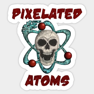 Pixelated Atoms V4 Sticker